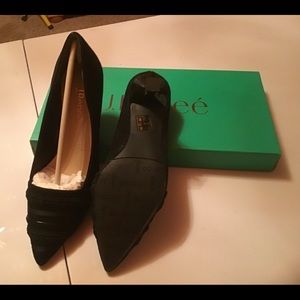 J. Renee suede kitten heel shoes